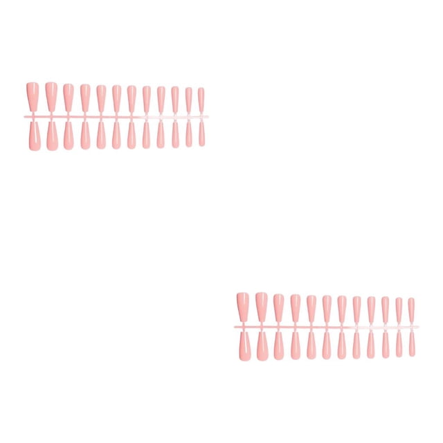 ZheElen Fake Nail Set French Style Scratch Resistant Press-on Fingernails Full Cover Removable for Trimble Adjustable Manicure Stickers Type 9 2Set