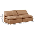 thumbnail image 3 of Meridian Furniture Comfy Cognac Faux Leather Modular Sofa, 3 of 10