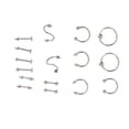 thumbnail image 4 of Juego de aretes para la nariz Bling Bling Acero inoxidable 16 piezas, 4 of 12