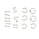 thumbnail image 4 of Juego de aretes para la nariz Bling Bling Acero inoxidable 16 piezas, 4 of 12
