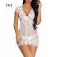 thumbnail image 1 of Vestido de ropa de dormir con perspectiva de encaje para mujer Monstrate ropa interior de lencería sexy Blanco XL, 1 of 7