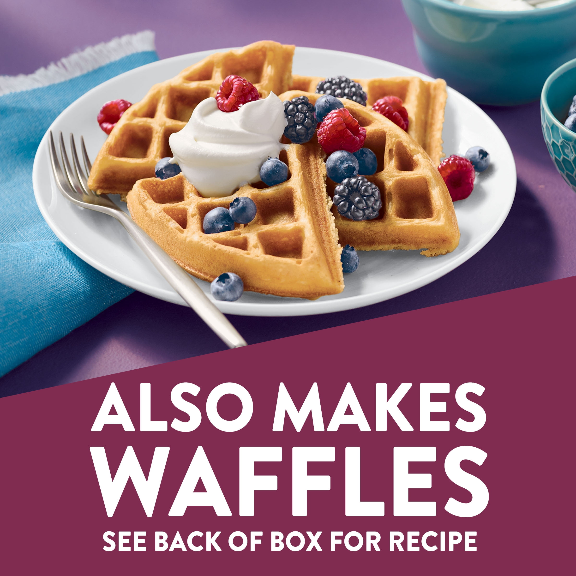 (4 pack) Krusteaz Sweet Cream Pancake and Waffle Mix, Light & Fluffy, 26 oz Box
