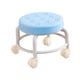 thumbnail image 5 of Silla giratoria con asiento bajo con ruedas, taburete de pedicura pequeño, resistente y resistente, 360 grados azul, 5 of 9