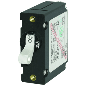 Pole Magnetic Circuit Breaker The Amazing Quality Blue Sea 7218 AC / DC Single Pole Magnetic World Circuit Breaker - 25 Amp ()