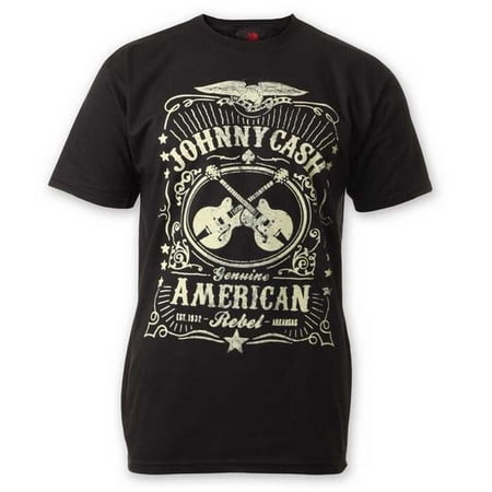 Johnny Cash Men's Classic Label Short Sleeve T-Shirt - Black JC1786 ...