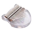 thumbnail image 1 of Kalimba de acrílico transparente con 17 teclas, incluye martillo de afinación, pegatinas, guía básica y accesorios en diseño arcoíris, 1 of 7