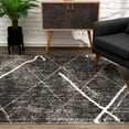 thumbnail image 6 of 5â€™ x 8â€™ Gray Modern Distressed Lines Area Rug, 6 of 7