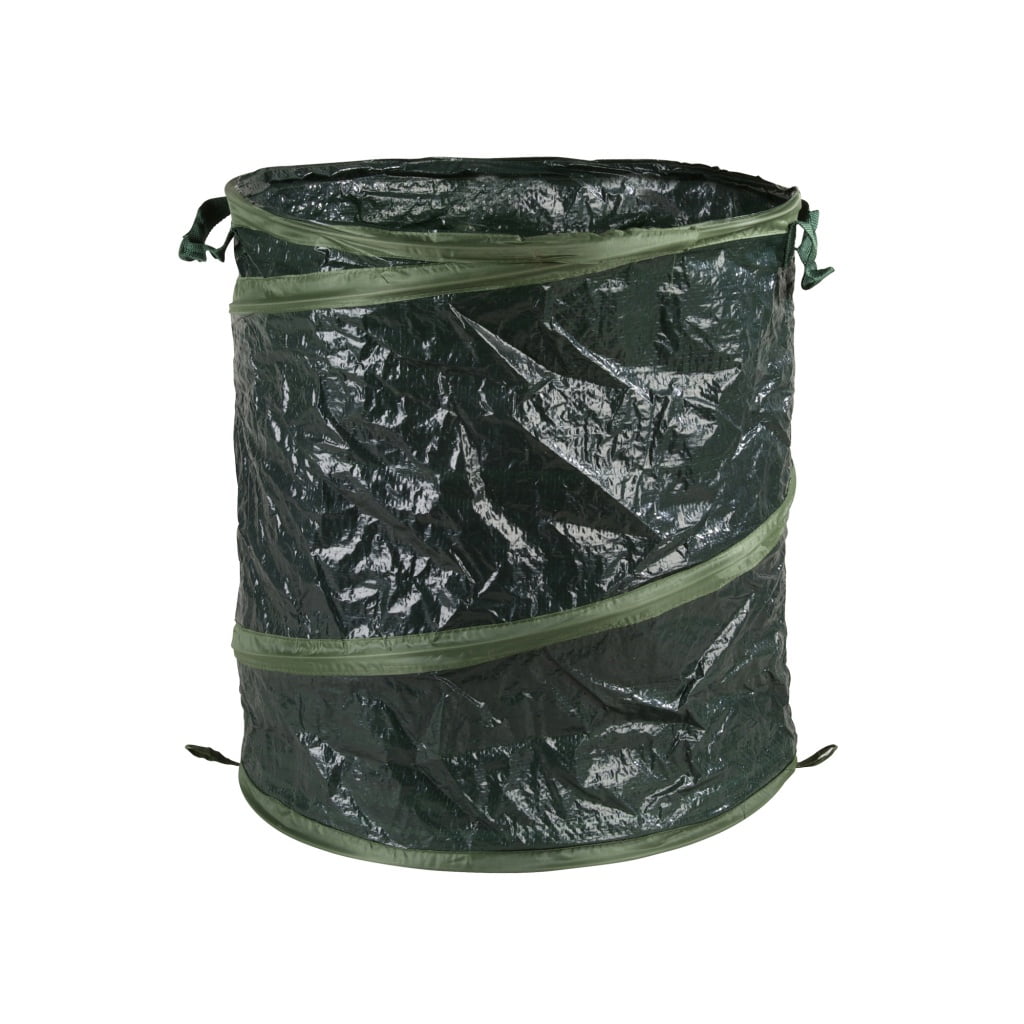 Wakauto Leaf Bag Gardening Yard Bag Storage Bag Trash Can Waste Bag Debris Container Large Capacity Heavy Duty Plastic Green Foldable 120L Reusable for Garden Yard Park