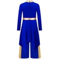 thumbnail image 4 of Sholeno Girls Praise Dance Dress Prayer Clothes Liturgical Worship Gowns with Pants Set Tunic Praisewear Blue 12, 4 of 5
