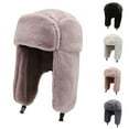 thumbnail image 4 of Women Hat Solid Color Buckle Autumn Winter Dome Warm Ear Flap Hat for Outdoor, 4 of 9
