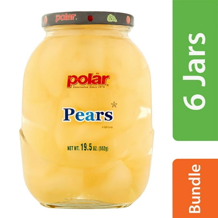 (6 Pack) MW Polar Pear Slices in Light Syrup, 19.5 oz