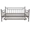 thumbnail image 4 of Full size Bronze Metal Daybed with Twin Roll-out Trundle Bed, 4 of 5