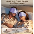 thumbnail image 5 of MUSICOZY 3D Sleep Mask with Bluetooth Headphones, Ice Silk Sleep Headphones with Bluetooth 5.4, Total Blackout Eye Mask for Sleeping, Sleep Soft Mask for Women Men, All Night Sleep, Travel Gift, 5 of 9