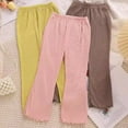 thumbnail image 6 of Coerni Kids Girl Flare Leggings Toddler Baby Ski Ballet Bottom Elastic Waist Full Length Trousers Fall Solid Ribbed Ruffle Pant, 6 of 7