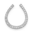 thumbnail image 1 of Diamond2Deal 14K Blanc Gold 1/6ct. Diamond Fer à Cheval Chain Slide Pendant for Women, 1 of 3