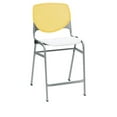 thumbnail image 2 of KFI Studios KOOL Armless Stacking Counter Barstool, White Seat, Yellow Back, 2 of 6