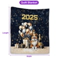 thumbnail image 5 of Happy New Year Miniature American Shepherd Welcome 2025 Balloon Firework Party Quilt Blanket MAS Dog Lover Gifts Cozy Comforter Throw Blanket - 01014, 5 of 5