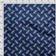 thumbnail image 3 of oneOone Viscose Chiffon Fabric Stripe & Check Kasuri Printed Fabric 1 Yard 42 Inch Wide, 3 of 4