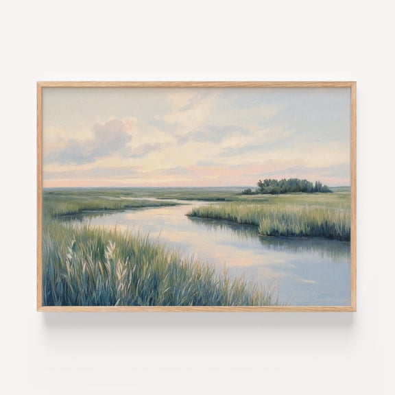 Marsh Print South Carolina Lowcountry Sunset Landscape Wall Art Tranquil Marshland Beach House Wall Decor