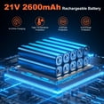 thumbnail image 6 of Moclever 21V Replacement Battery for Cordless Snow Shovel, 2600mAh Replacement Lithium Battery, (Charger Exclude), 6 of 6
