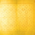thumbnail image 1 of Ahgly Company Machine Washable Indoor Square Oriental Yellow Traditional Area Rugs, 4' Square, 1 of 4