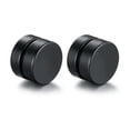 thumbnail image 2 of GKNET Stainless Steel Black Magnetic Stud Earring Unisex Fashion Delicate Jewelry Men, Punk-8mm, 2 of 6