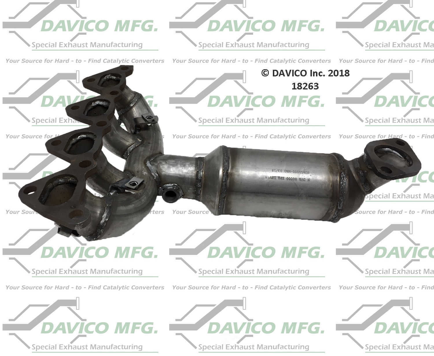 Davico Mfg Catalytic Converter P/N:18263 Fits select: 1998-2003 HYUNDAI ELANTRA, 2003-2006 HYUNDAI TIBURON