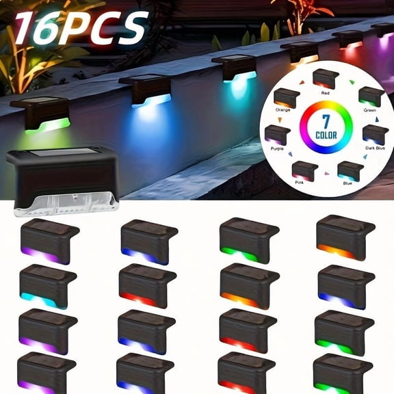 Led Solar Deck Lights 32 Pack Waterproof and Wide Use for Outdoor Stairs Step Fence Railing Yard and Patio Auto On/Off Easy Installation(Warm White)