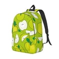 thumbnail image 2 of Balery Green Apple Vintage Canvas Backpack for Men and Women - Large Capacity, Durable Travel Laptop Bag for School, Work, Hiking, and Outdoor Activities, 2 of 7