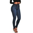 thumbnail image 2 of Awdenio Women's Jeans , Women High Waisted Skinny Stretch Slim Pants Calf Length On, 2 of 9