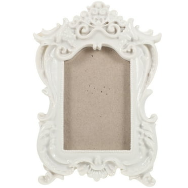 Tabletop Photo Frame Creative Holder Display Stand Household Office Resin White
