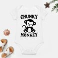 thumbnail image 4 of Chunky Monkey - Baby Clothes - Funny Newborn Bodysuit Outfits for Boys And Girls White-style-1 6months, 4 of 7