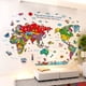 thumbnail image 5 of Kearding Adhesivo de pared Mapa del mundo Animal Cómodo Papel pintado suave Accesorio para el hogar Niños Living Mural Decoración Arte Decoración del hogar, 5 of 6