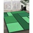 thumbnail image 3 of Ahgly Company Tapis d'Intérieur Lavable en Machine Carré Vert Forêt Transitionnel, 5 Pieds Carré, 3 of 7