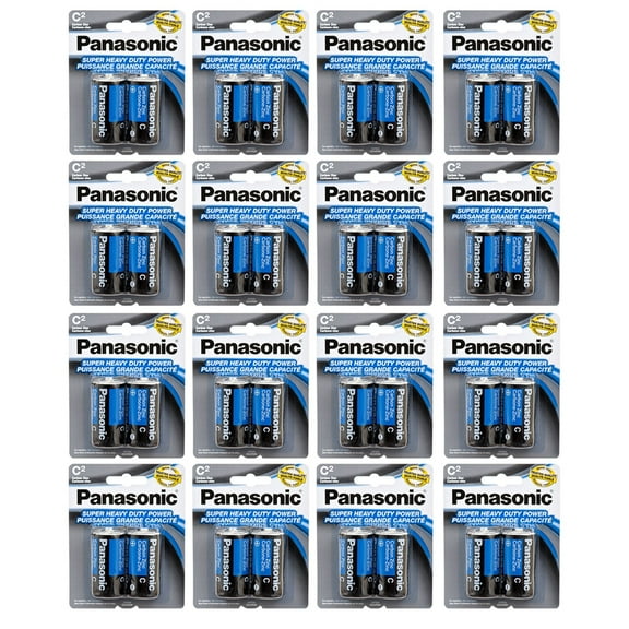 32Pc Panasonic C Batteries Super Heavy Duty Carbon Zinc Battery 1.5V Home Office