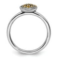 thumbnail image 3 of Auriga 925 Sterling Silver Citrine Rhodium Ring for Women Size- 7, 3 of 6