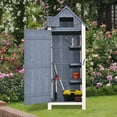 thumbnail image 2 of Mcombo Outdoor Storage Cabinet, Wood Garden Tool Shed (70" Tall) 0770EY, 2 of 7