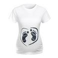 thumbnail image 2 of Yievot Woman Plus Size Maternity Tee Shirts Clothes Short Sleeve Side Ruched Pregnant Tops Crew Neck Trendy Clothes Tops For Women S-3Xl Maternity 2025 Summer Tops Clothes, 2 of 7