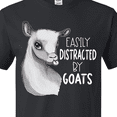 thumbnail image 4 of Inktastic Easily Distracted by Goats Cute Goat T-Shirt, 4 of 5