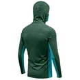 thumbnail image 4 of Inglocry UPF 50 Long Sleeve Men Fishing Hoodie with Face Mask Sun Protection Shirt Lightweight Quick Dry UV Rash Guard Shirts Dark Green S, 4 of 4
