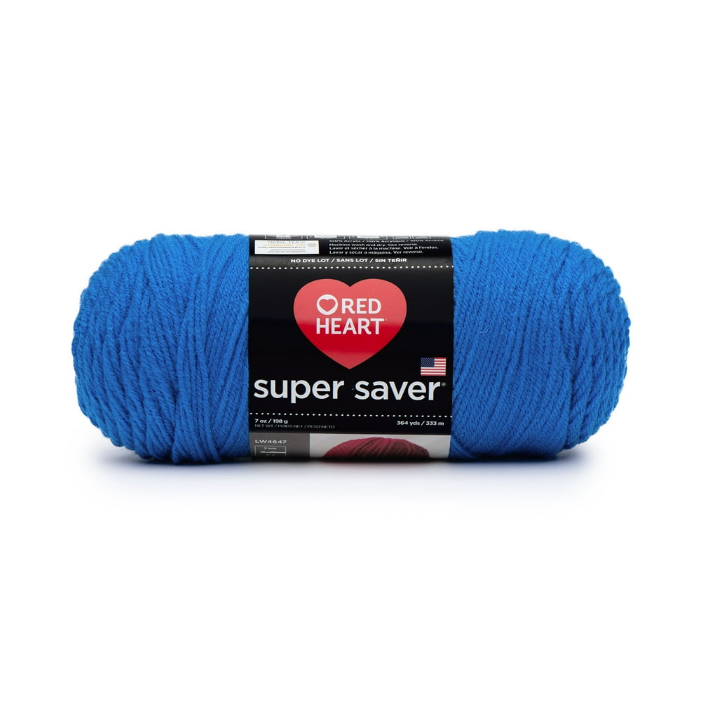 Red Heart Super Saver Yarn, Blue, 7oz(198g), Medium, Acrylic Walmart