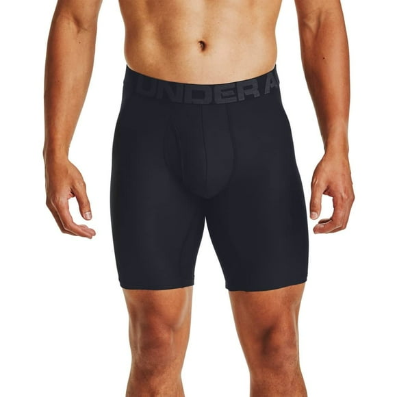 Under Armour Men's Standard Tech 9-inch Boxerjock 2-Pack, Black (001)/Beta, X-Small