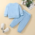 thumbnail image 2 of Sngxgn Toddler Baby Boy Clothes Long Sleeve Tops + Pants Sweatsuit Outfits(Blue,120), 2 of 9