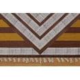 thumbnail image 5 of Casavani Handblock Printed Brown Cotton Dhurrie Hallway & Kitchen Runner Rug Home Decor Kilim 2.6x4 feet, 5 of 7