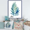 thumbnail image 2 of Designart 'Tropical Green Leaf On White' Farmhouse Framed Canvas Wall Art Print, 2 of 4