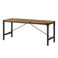 thumbnail image 5 of Walker Edison Rustic Metal and Wood Dining Bench, Barnwood, 5 of 10