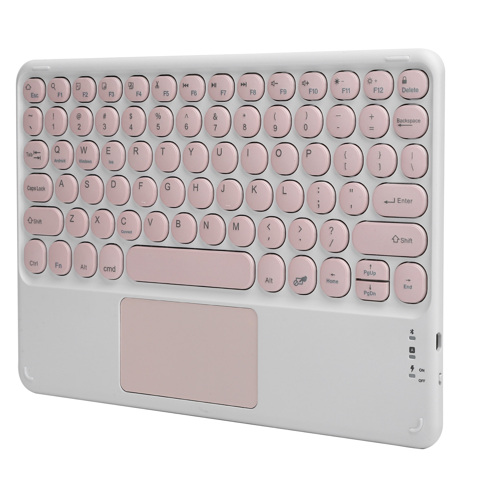 Wireless Keyboard, Ergonomic Shape Portable Wireless Keyboard