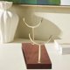 thumbnail image 5 of Jewelry display stand, double fork bracket, metal rolling cart, elegant pendant ornament, foldable portable stand, metal frame, for office decor,topliu, 5 of 8