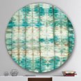 thumbnail image 3 of Designart 'Blue diamonds minimal geometric II' Geometric Metal Circle Wall Art, 3 of 3
