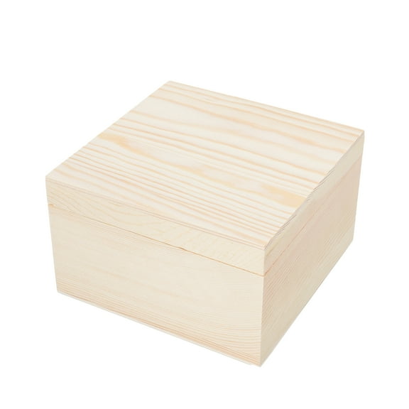 FUEENIRVA Small Wood Boxes Wooden Box Beige Wood 1Pcs